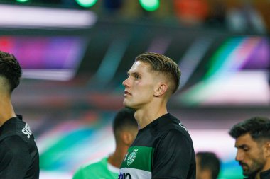 Viktor Gyokeres Supertaca Candido de Oliveira 2024 maçında Portekiz 'in Estadio Municipal de Aveiro kentinde bulunan Sporting CP ve FC Porto takımları arasında (Maciej Rogowski)