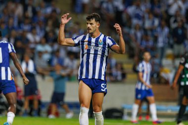 Ze Pedro Supertaca Candido de Oliveira 2024 maçında Estadio Municipal de Aveiro, Portekiz 'deki Sporting CP ve FC Porto takımları arasında (Maciej Rogowski)