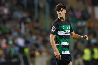 Rodrigo Ribeiro Supertaca Candido de Oliveira 2024 maçında Estadio Municipal de Aveiro, Portekiz 'deki Sporting CP ve FC Porto takımları arasında oynadı (Maciej Rogowski)