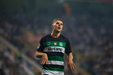 Viktor Gyokeres Supertaca Candido de Oliveira 2024 maçında Portekiz 'in Estadio Municipal de Aveiro kentinde bulunan Sporting CP ve FC Porto takımları arasında (Maciej Rogowski)
