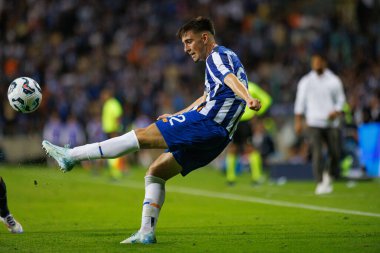 Martim Fernandes Supertaca Candido de Oliveira 2024 maçında Estadio Municipal de Aveiro, Portekiz 'deki Sporting CP ve FC Porto takımları arasında oynadı (Maciej Rogowski)
