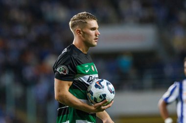 Viktor Gyokeres Supertaca Candido de Oliveira 2024 maçında Portekiz 'in Estadio Municipal de Aveiro kentinde bulunan Sporting CP ve FC Porto takımları arasında (Maciej Rogowski)