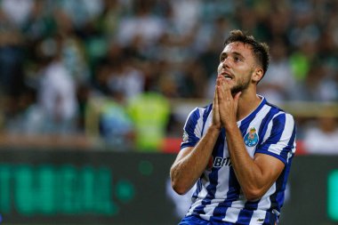Nico Gonzalez Supertaca Candido de Oliveira 2024 maçında Estadio Municipal de Aveiro, Portekiz 'deki Sporting CP ve FC Porto takımları arasında oynadı (Maciej Rogowski)