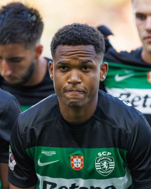 Cin Catamo Supertaca Candido de Oliveira 2024 maçında Estadio Municipal de Aveiro, Portekiz 'deki Sporting CP ve FC Porto takımları arasında (Maciej Rogowski)