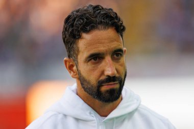 Ruben Amorim Supertaca Candido de Oliveira 2024 maçında Estadio Municipal de Aveiro, Portekiz 'deki Sporting CP ve FC Porto takımları arasında oynadı (Maciej Rogowski)