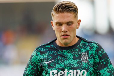 Viktor Gyokeres Supertaca Candido de Oliveira 2024 maçında Portekiz 'in Estadio Municipal de Aveiro kentinde bulunan Sporting CP ve FC Porto takımları arasında (Maciej Rogowski)