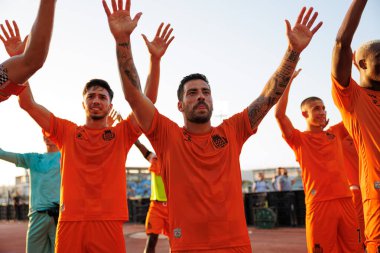 Estadio Belediyesi Rio Maior 'daki Casa Pia AC ve Boavista FC takımları arasında oynanan Liga Portekiz maçı sırasında Salvador Agra (Maciej Rogowski)