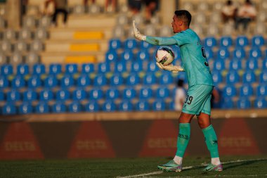 Estadio Belediyesi Rio Maior 'daki Casa Pia AC ve Boavista FC takımları arasında oynanan Liga Portekiz maçı sırasında Joao Goncalves (Maciej Rogowski)
