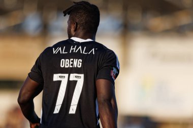 Estadio Municipal Rio Maior 'daki Casa Pia AC ve Boavista FC takımları arasında oynanan Liga Portekiz maçı sırasında Samuel Obeng (Maciej Rogowski)