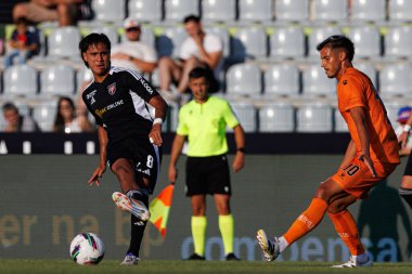 Telasco Segovia, Miguel Reisinho Liga Portekiz maçında Casa Pia AC ve Boavista FC takımları arasında Estadio Municipal Rio Maior 'da (Maciej Rogowski)