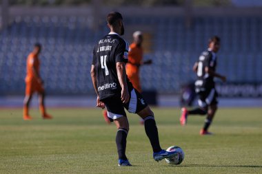 Estadio Belediyesi Rio Maior 'daki Casa Pia AC ve Boavista FC takımları arasında oynanan Liga Portekiz maçı sırasında Joao Goulart (Maciej Rogowski)