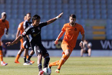 Estadio Belediyesi Rio Maior 'da Casa Pia AC ve Boavista FC takımları arasında oynanan Liga Portekiz maçı sırasında Telasco Segovia (Maciej Rogowski)