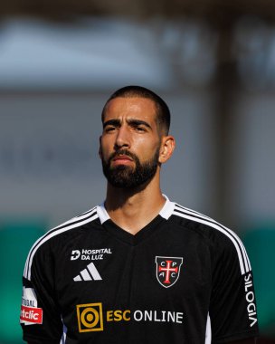 Estadio Belediyesi Rio Maior 'daki Casa Pia AC ve Boavista FC takımları arasında oynanan Liga Portekiz maçı sırasında Joao Goulart (Maciej Rogowski)