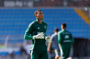 Estadio Belediyesi Rio Maior 'daki Casa Pia AC ve Boavista FC takımları arasındaki Liga Portekiz maçı sırasında Patrick Sequeira (Maciej Rogowski)