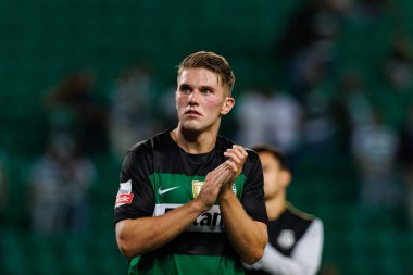 Estadio Jose Alvalade 'deki (Maciej Rogowski) Sporting CP ve Rio Ave FC takımları arasında oynanan Liga Portekiz maçı sırasında Viktor Gyokeres)