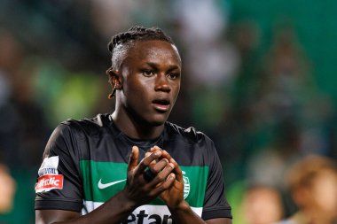 Estadio Jose Alvalade 'deki (Maciej Rogowski) Sporting CP ve Rio Ave FC takımları arasında oynanan Liga Portekiz maçı sırasında Geovany Quenda)