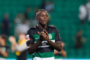 Estadio Jose Alvalade 'deki (Maciej Rogowski) Sporting CP ve Rio Ave FC takımları arasında oynanan Liga Portekiz maçı sırasında Geovany Quenda)