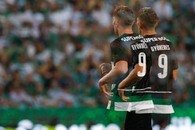 Estadio Jose Alvalade 'deki (Maciej Rogowski) Sporting CP ve Rio Ave FC takımları arasında oynanan Liga Portekiz maçı sırasında Viktor Gyokeres)