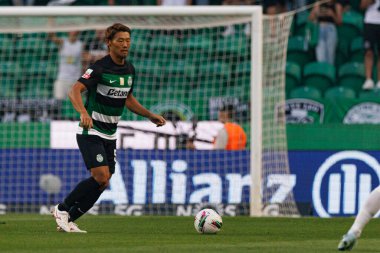 Estadio Jose Alvalade 'deki (Maciej Rogowski) Sporting CP ve Rio Ave FC takımları arasındaki Liga Portekiz maçı sırasında Hidemasa Morita)