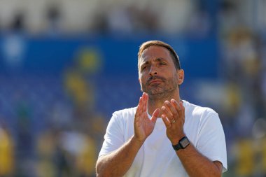 Estadio Antonio Coimbra da Mota 'daki GD Estoril Praia ve CD Santa Clara takımları arasında oynanan Liga Portekiz maçı sırasında Vasco Matos (Maciej Rogowski)