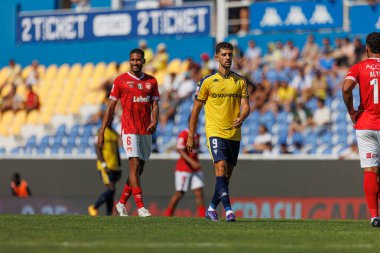 Liga Portekiz maçı sırasında Estoril Praia ve Santa Clara takımları arasında Estadio Antonio Coimbra da Mota 'da oynanan Alejandro Marques (Maciej Rogowski)