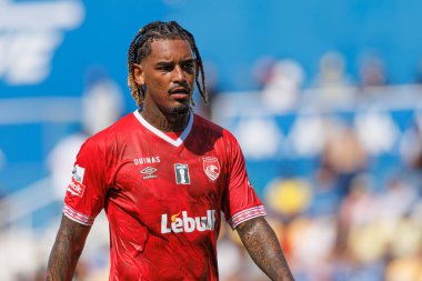 Matheus Araujo Liga Portekiz maçı sırasında GD Estoril Praia ve CD Santa Clara takımları arasında Estadio Antonio Coimbra da Mota 'da (Maciej Rogowski)