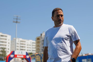 Estadio Antonio Coimbra da Mota 'daki GD Estoril Praia ve CD Santa Clara takımları arasında oynanan Liga Portekiz maçı sırasında Vasco Matos (Maciej Rogowski)