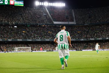 LaLiga EASPORTS maçı sırasında Estadio Benito Villamarin 'de Real Betis Balompie ve Girona FC takımları arasında Nabil Fekir (Maciej Rogowski)