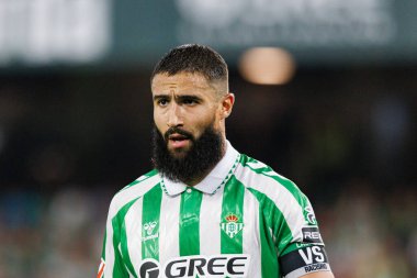 LaLiga EASPORTS maçı sırasında Estadio Benito Villamarin 'de Real Betis Balompie ve Girona FC takımları arasında Nabil Fekir (Maciej Rogowski)