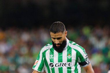LaLiga EASPORTS maçı sırasında Estadio Benito Villamarin 'de Real Betis Balompie ve Girona FC takımları arasında Nabil Fekir (Maciej Rogowski)