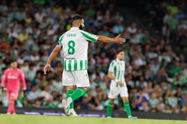 LaLiga EASPORTS maçı sırasında Estadio Benito Villamarin 'de Real Betis Balompie ve Girona FC takımları arasında Nabil Fekir (Maciej Rogowski)