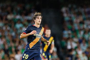 Estadio Benito Villamarin 'de Real Betis Balompie ve Girona FC takımları arasında oynanan LaLiga EASPORTS maçı sırasında Bryan Gil (Maciej Rogowski)