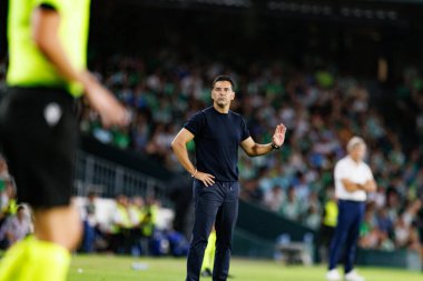 Estadio Benito Villamarin 'de Real Betis Balompie ve Girona FC takımları arasında oynanan LaLiga EASPORTS maçı sırasında Michel (Maciej Rogowski)