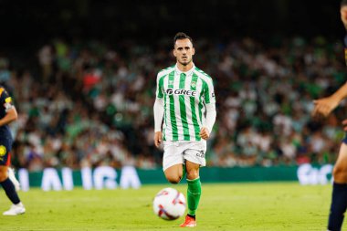 Estadio Benito Villamarin 'de Real Betis Balompie ve Girona FC takımları arasında oynanan LaLiga EASPORTS maçı sırasında Juanmi (Maciej Rogowski)