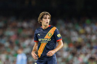 Estadio Benito Villamarin 'de Real Betis Balompie ve Girona FC takımları arasında oynanan LaLiga EASPORTS maçı sırasında Bryan Gil (Maciej Rogowski)