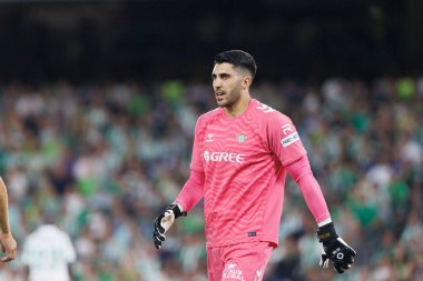 Estadio Benito Villamarin 'de Real Betis Balompie ve Girona FC takımları arasındaki LaLiga EASPORTS maçı sırasında Rui Silva (Maciej Rogowski)