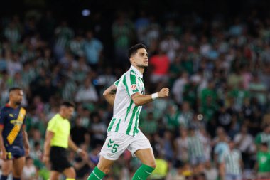 Marc Bartra, Real Betis Balompie ve Girona FC takımları arasında LaLiga EASPORTS maçında attığı golün ardından Estadio Benito Villamarin 'de (Maciej Rogowski)