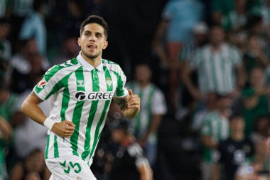 Marc Bartra, Real Betis Balompie ve Girona FC takımları arasında LaLiga EASPORTS maçında attığı golün ardından Estadio Benito Villamarin 'de (Maciej Rogowski)