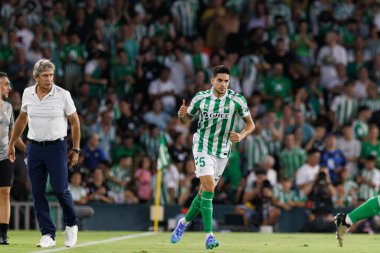 Marc Bartra, Real Betis Balompie ve Girona FC takımları arasında LaLiga EASPORTS maçında attığı golün ardından Estadio Benito Villamarin 'de (Maciej Rogowski)