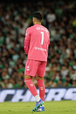 Estadio Benito Villamarin 'de Real Betis Balompie ve Girona FC takımları arasındaki LaLiga EASPORTS maçı sırasında Rui Silva (Maciej Rogowski)