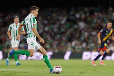 Diego Llorente LaLiga EASPORTS maçı sırasında Real Betis Balompie ve Girona FC takımları arasında Estadio Benito Villamarin 'de (Maciej Rogowski)