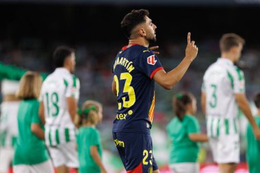 Estadio Benito Villamarin 'de Real Betis Balompie ve Girona FC takımları arasında oynanan LaLiga EASPORTS maçı sırasında Ivan Martin (Maciej Rogowski)