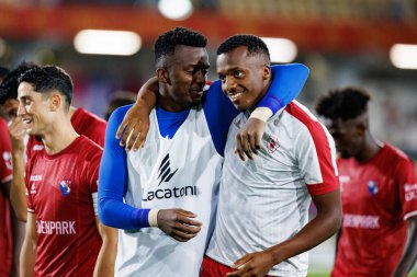 Andrew Ventura, Carlos Ventura Liga Portekiz maçı sırasında Gil Vicente FC ve AVS takımları arasında Estadio Cidade de Barcelos 'ta (Maciej Rogowski)