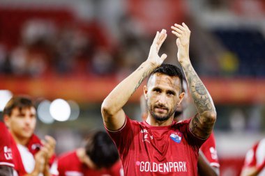 Ruben Fernandes Liga Portekiz maçı sırasında Estadio Cidade de Barcelos 'ta Gil Vicente FC ve AVS takımları arasında görüldü (Maciej Rogowski)