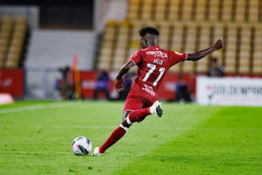 Felix Correia, Liga Portekiz maçı sırasında Estadio Cidade de Barcelos 'ta Gil Vicente FC ve AVS takımları arasında görüldü (Maciej Rogowski)