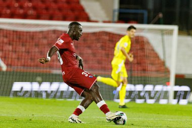 Jonathan Buatu-Mananga, Liga Portekiz maçı sırasında Gil Vicente FC ve AVS takımları arasında Estadio Cidade de Barcelos (Maciej Rogowski)