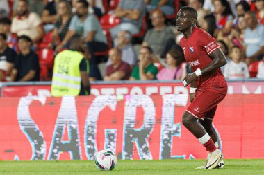 Jonathan Buatu-Mananga, Liga Portekiz maçı sırasında Gil Vicente FC ve AVS takımları arasında Estadio Cidade de Barcelos (Maciej Rogowski)