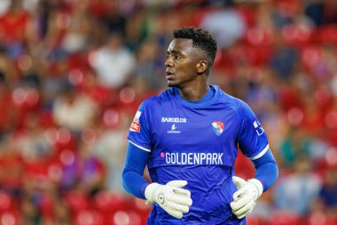 Andrew Ventura, Liga Portekiz maçı sırasında Gil Vicente FC ve AVS takımları arasında Estadio Cidade de Barcelos 'ta (Maciej Rogowski)