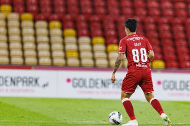 Kazu, Liga Portekiz maçı sırasında Estadio Cidade de Barcelos 'ta Gil Vicente FC ve AVS takımları arasında görüldü (Maciej Rogowski)