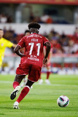 Felix Correia, Liga Portekiz maçı sırasında Estadio Cidade de Barcelos 'ta Gil Vicente FC ve AVS takımları arasında görüldü (Maciej Rogowski)